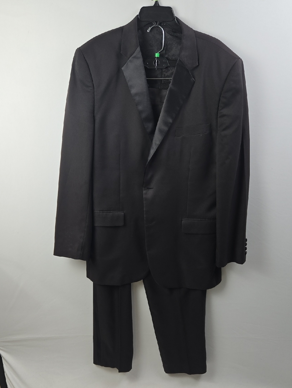 Midtown Man Formal Black Tuxedo Sz 44L × 37L Blazer and Trousers After Hours